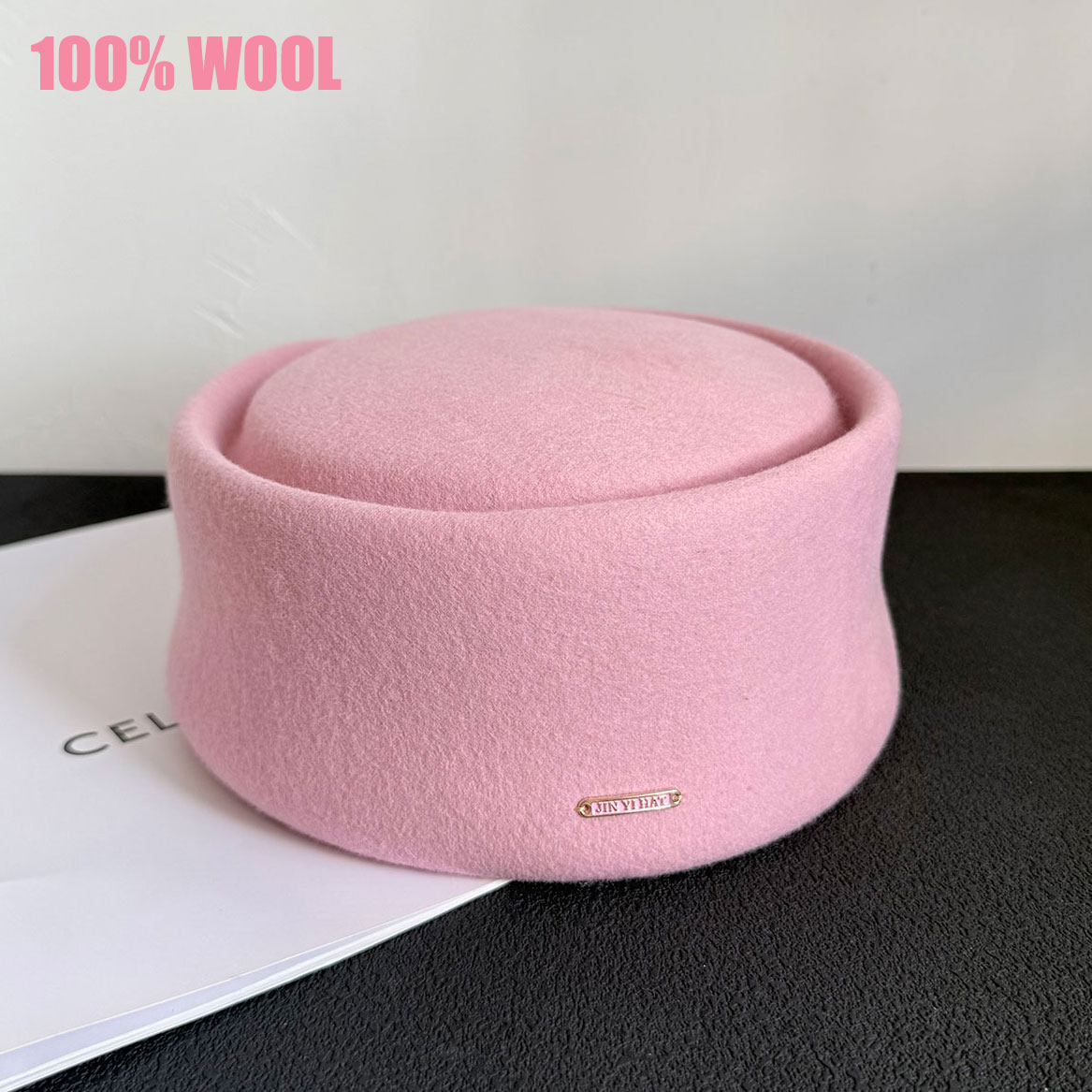 Beret French Wool - 가을 겨울 신상 100% 핑크 블랙