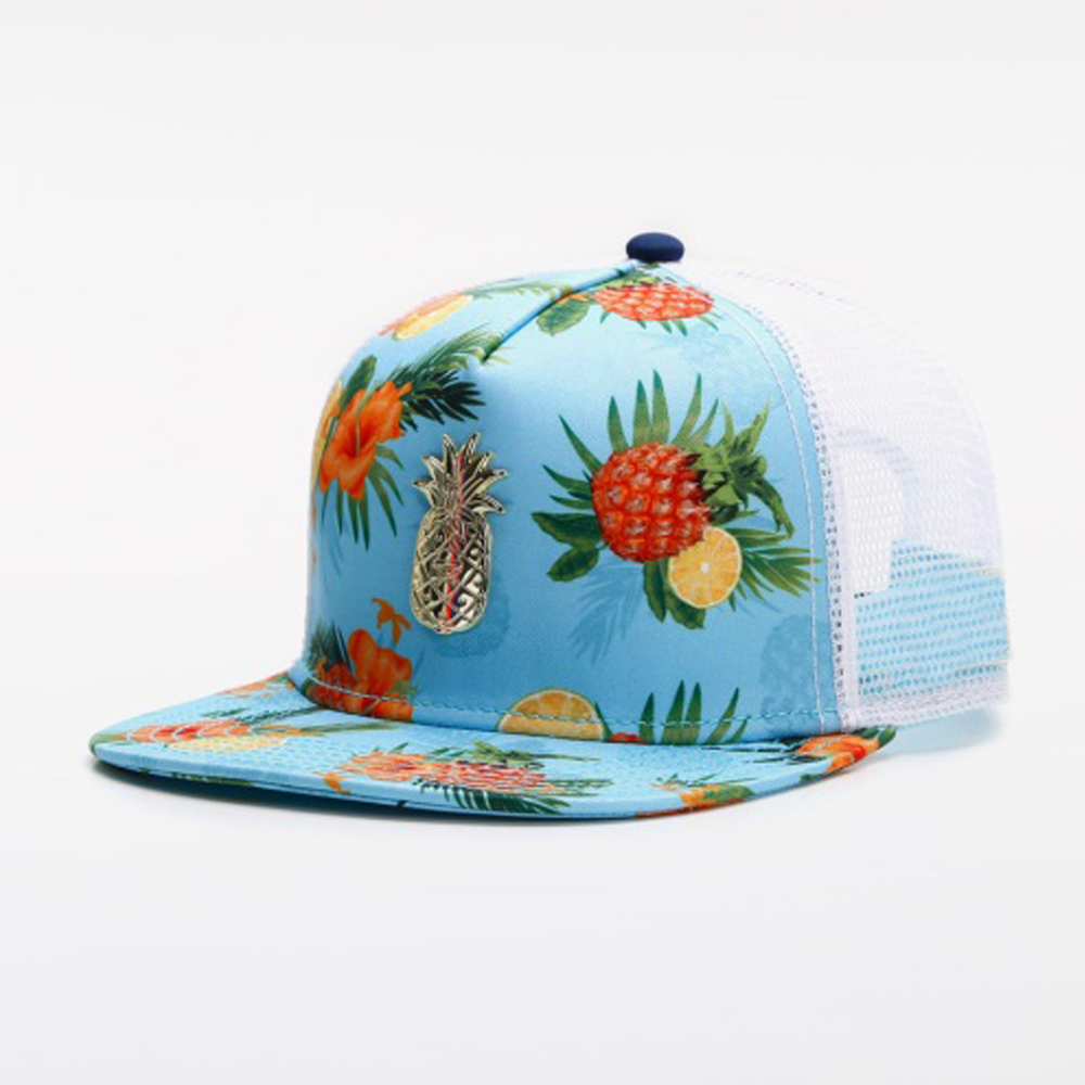 Trucker Cap Mesh - 패셔너블한 다용도 모자 열대 과일 플로럴
