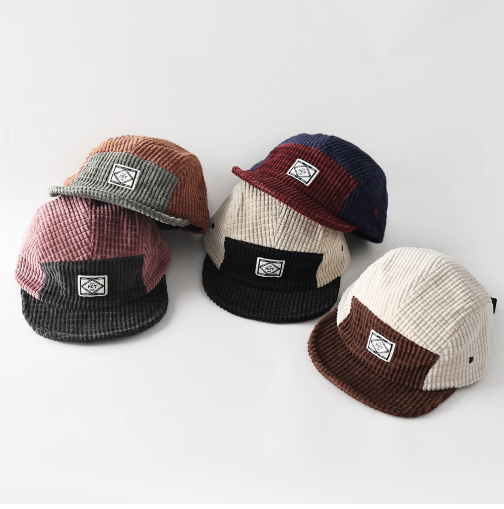 Corduroy Cap 5 Panel - 가을/겨울 신상품, 5패널 컬러 블록 코듀로이