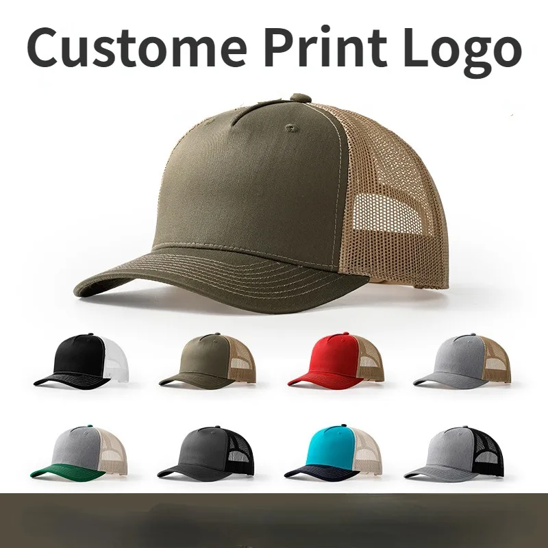 Trucker Cap Mesh - 남녀공용 마이크로 커브 브림 메쉬 트럭