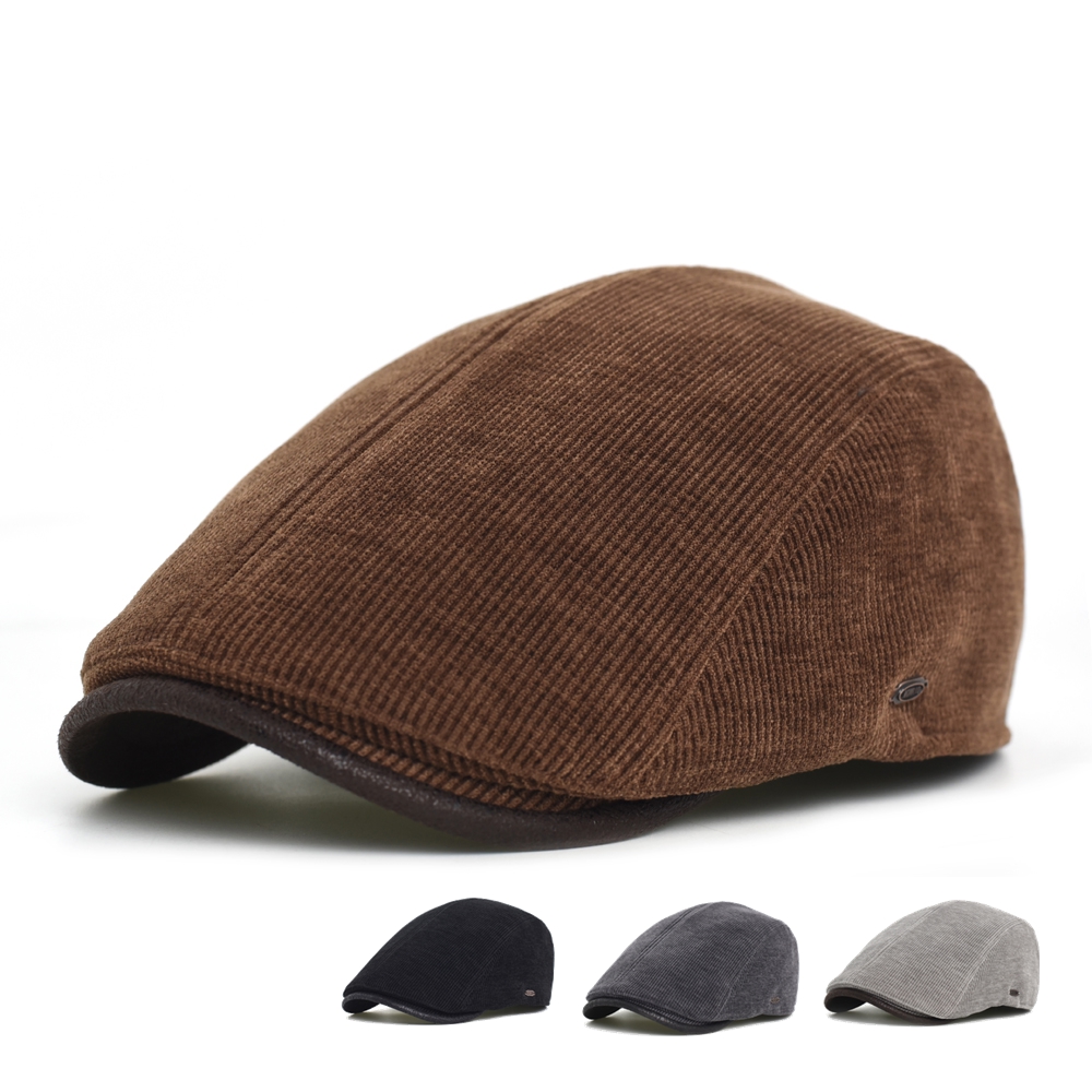 Dad Hat Cotton - 뉴스보이 캡 남성용 겨울용 두꺼운 따뜻한