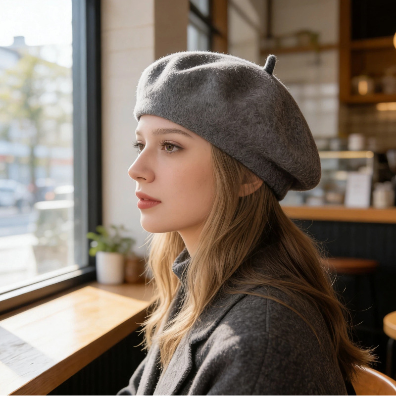 여성 클래식 울 베레모 모자 단색 프렌치 스타일 화가  - Beret French Wool 리뷰 및 가격