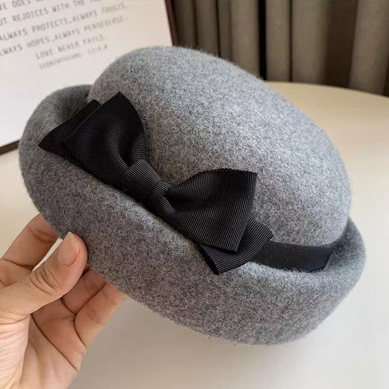 패션 여성용 100% 울 베레모 리본 장식 가을 겨울  - Beret French Wool 리뷰 및 가격